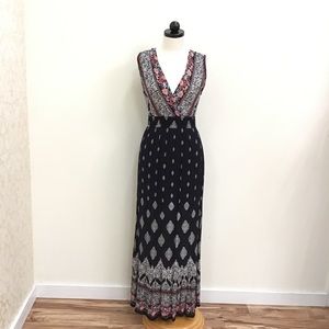 True Destiny Black and Pink Maxi Dress